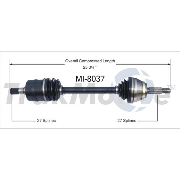 Surtrack Axle Cv Axle Shaft, Mi-8037 MI-8037 - main